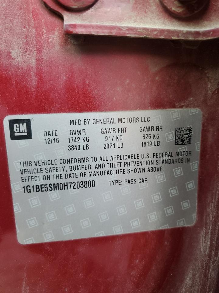 1G1BE5SM0H7203800 CHEVROLET CRUZE 2017