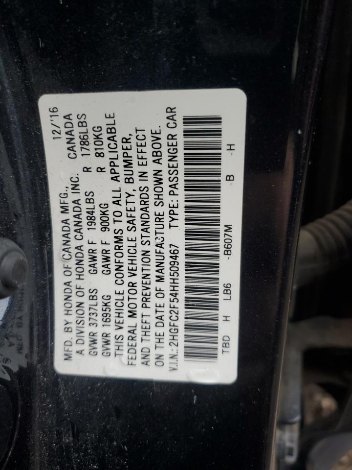 2HGFC2F54HH509467 2017 Honda Civic Lx