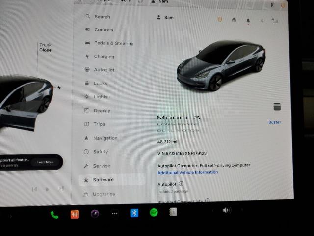 5YJ3E1EBXNF179123 | 2022 TESLA MODEL 3