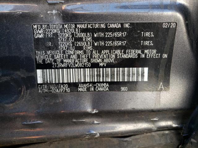 2020 TOYOTA RAV4 XLE - 2T3RWRFV2LW082150
