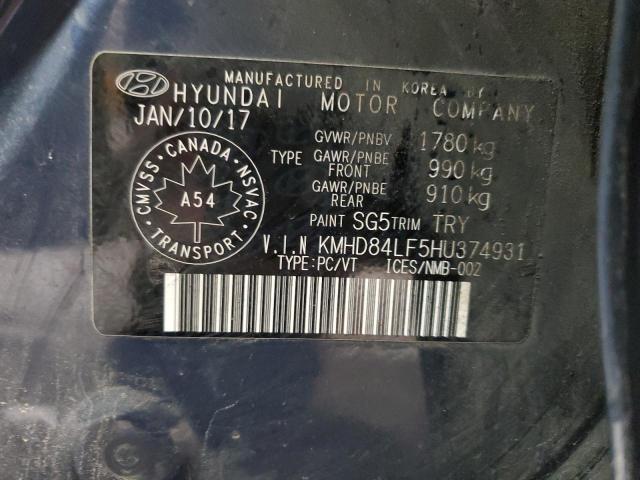 2017 HYUNDAI ELANTRA SE - KMHD84LF5HU374931