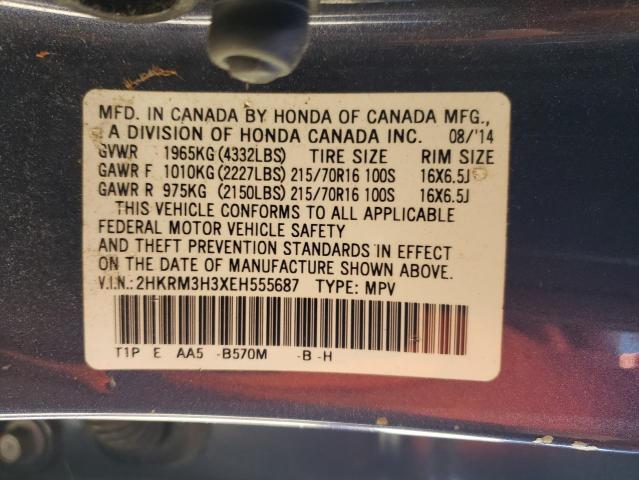 2HKRM3H3XEH555687 | 2014 HONDA CR-V LX