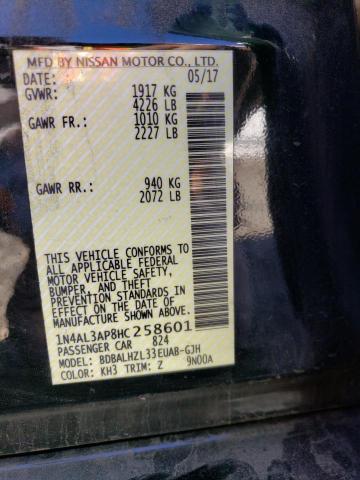 1N4AL3AP8HC258601 Nissan ALTIMA 2.5