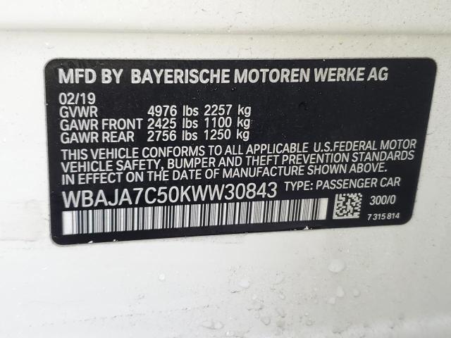 2019 BMW 530 XI - WBAJA7C50KWW30843