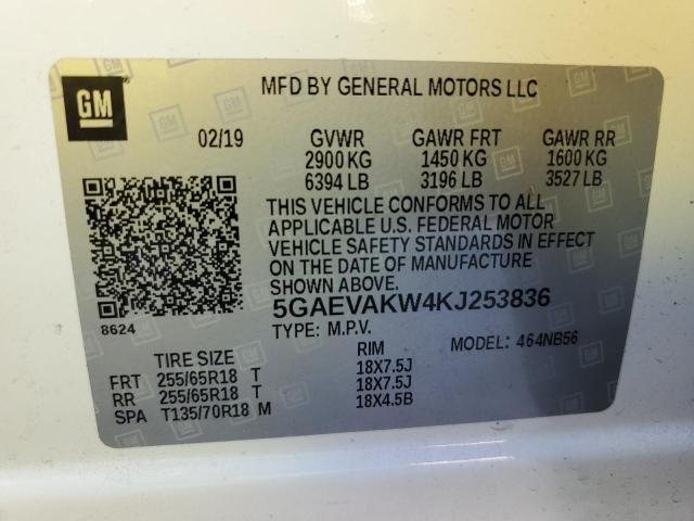 5GAEVAKW4KJ253836 | 2019 Buick enclave essence