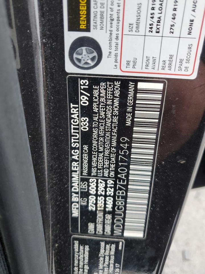 WDDUG8FB7EA017549 2014 Mercedes-Benz S 550 4Matic