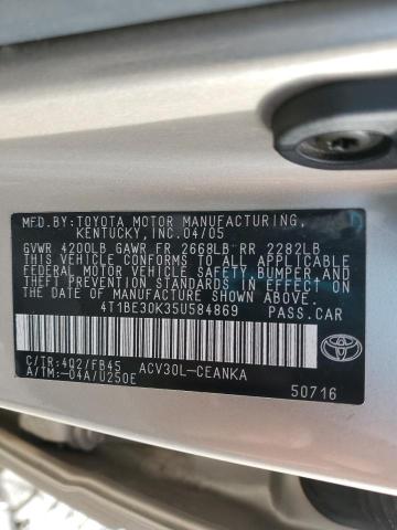 4T1BE30K35U584869 | 2005 Toyota camry le