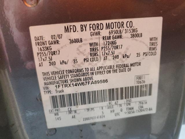 1FTRX14W67FA89586 | 2007 Ford f150