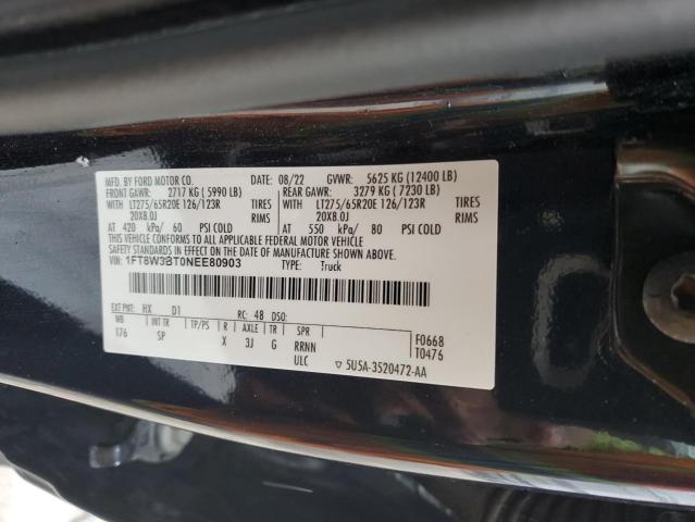 1FT8W3BT0NEE80903 | 2022 FORD F350 SUPER