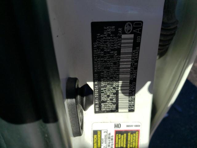 2014 Toyota Corolla L VIN: 2T1BURHEXEC212340 Lot: 78527063