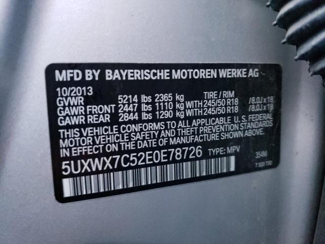 5UXWX7C52E0E78726 | 2014 BMW X3 XDRIVE3