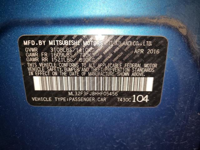 2017 MITSUBISHI MIRAGE ML32F3FJ8HHF05456