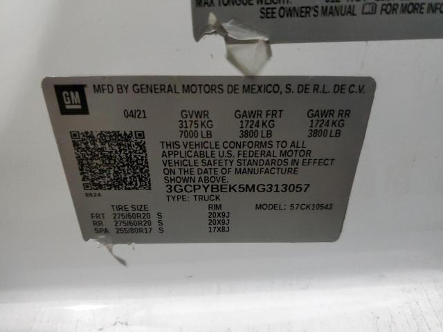 2021 CHEVROLET SLVRADO SS 3GCPYBEK5MG313057