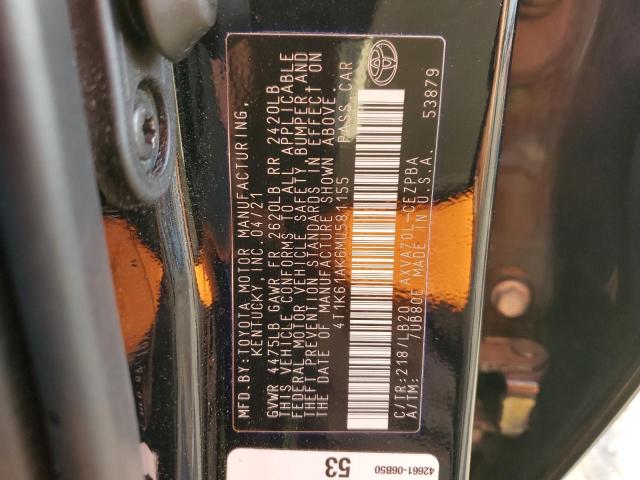 4T1K61AK6MU581155 | 2021 TOYOTA CAMRY XSE