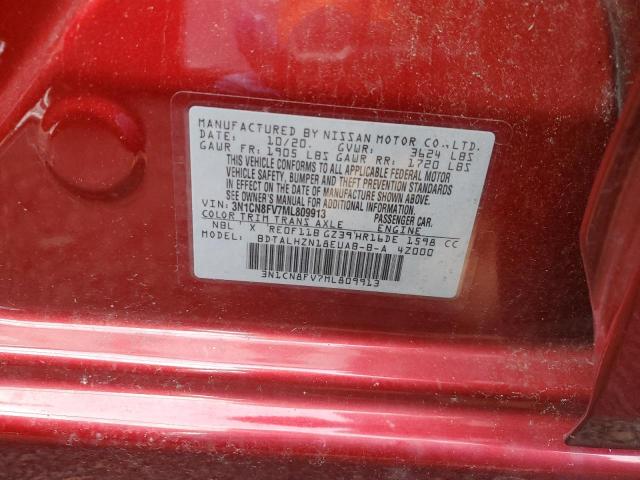 2021 NISSAN VERSA SR - 3N1CN8FV7ML809913