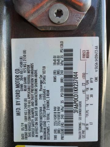 3FA6P0CD1KR237044 2019 FORD FUSION - Image 12