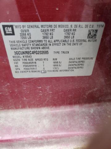 2015 CHEVROLET SILVERADO - 3GCUKREC4FG202685