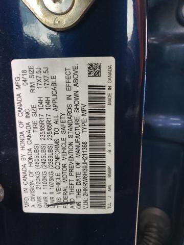 2HKRW6H39JH211368 | 2018 HONDA CR-V LX