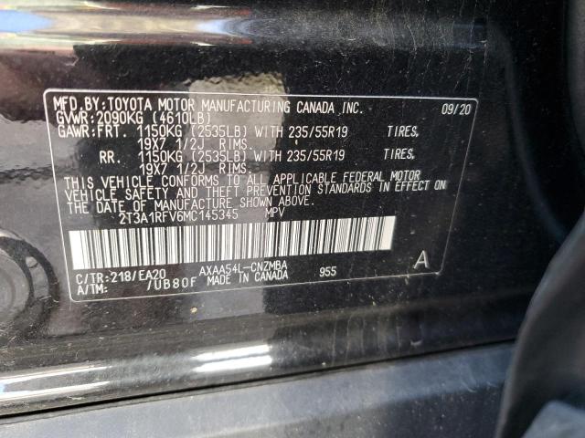 2T3A1RFV6MC145345 | 2021 TOYOTA RAV4 XLE P