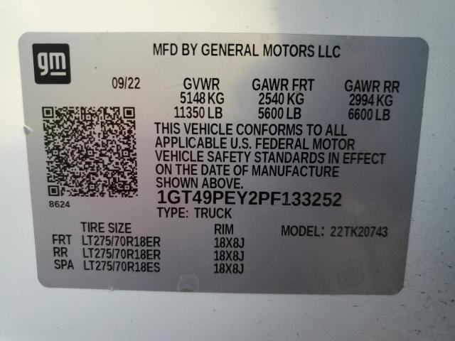 2023 GMC SIERRA K25 1GT49PEY2PF133252