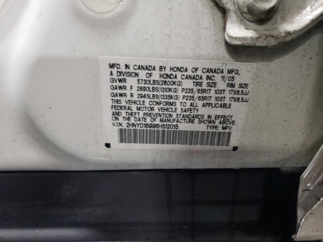 2006 Acura Mdx Touring VIN: 2HNYD18996H512015 Lot: 81945983