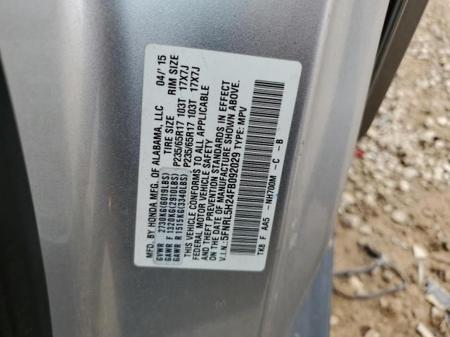 5FNRL5H24FB092029 | 2015 HONDA ODYSSEY LX