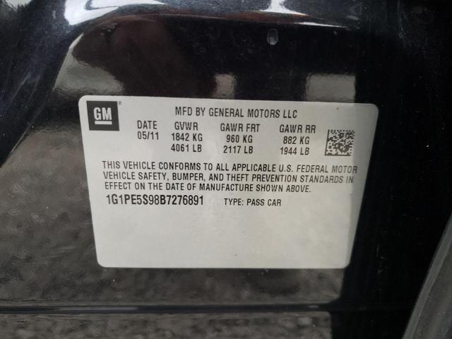 2011 Chevrolet Cruze Lt VIN: 1G1PE5S98B7276891 Lot: 81289823