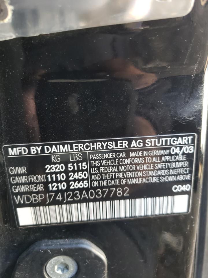 WDBPJ74J23A037782 2003 Mercedes-Benz Cl 55 Amg