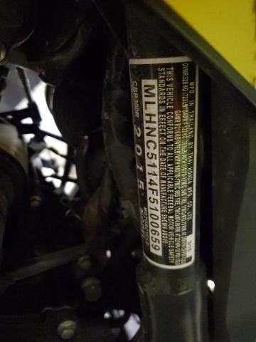 2015 HONDA CBR300 R MLHNC5114F5100659