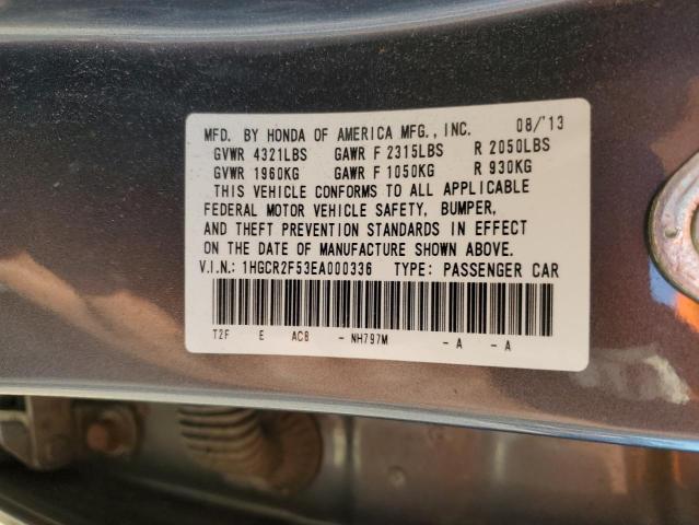 1HGCR2F53EA000336 | 2014 HONDA ACCORD SPO