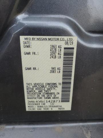 1N4BL4CV0LC142873 | 2020 NISSAN ALTIMA SR