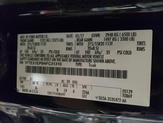 2017 FORD F150 SUPER - 1FTEX1EP9HFC31310
