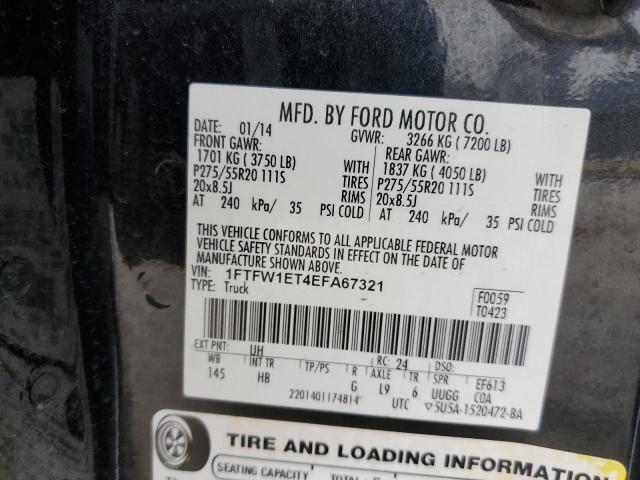 1FTFW1ET4EFA67321 | 2014 FORD F150 SUPER