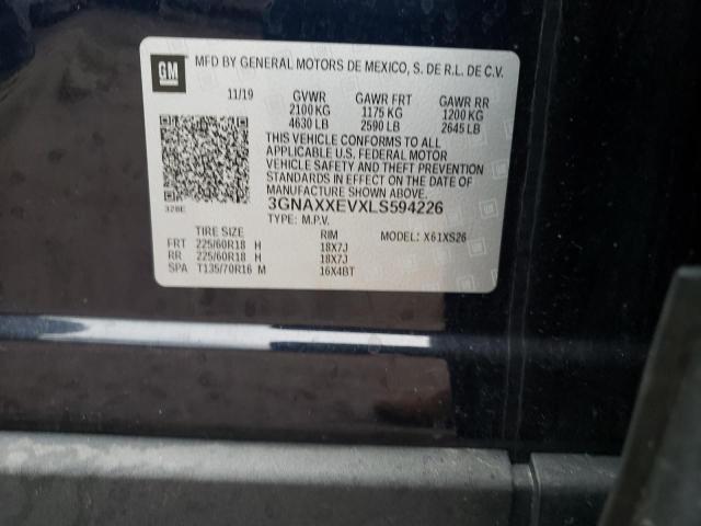 2020 CHEVROLET EQUINOX PR - 3GNAXXEVXLS594226