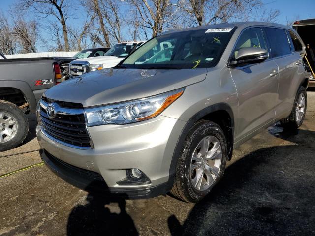 VIN 5TDJKRFH5FS143886 2015 Toyota Highlander, Xle no.1