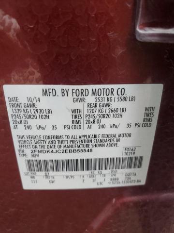 2FMDK4JC2EBB55548 | 2014 FORD EDGE SEL