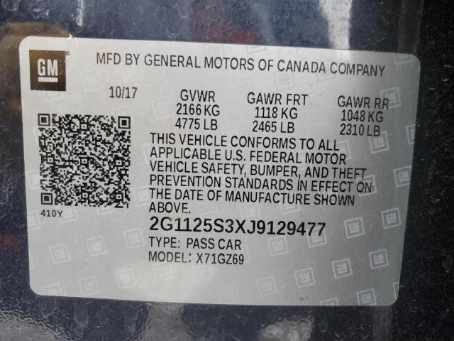 2G1125S3XJ9129477 | 2018 CHEVROLET IMPALA PRE