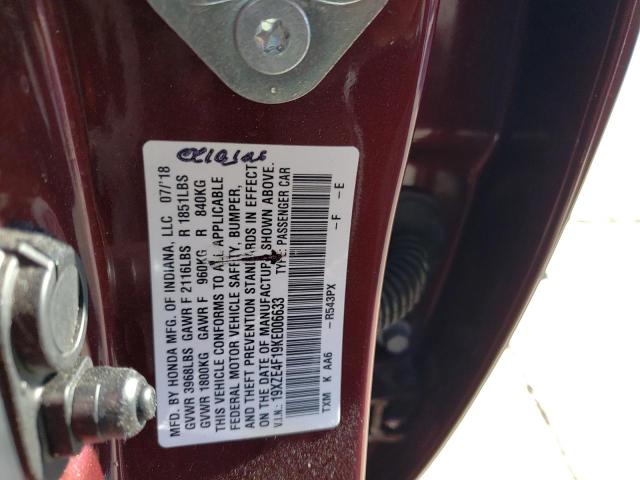 2019 HONDA INSIGHT LX 19XZE4F19KE006633