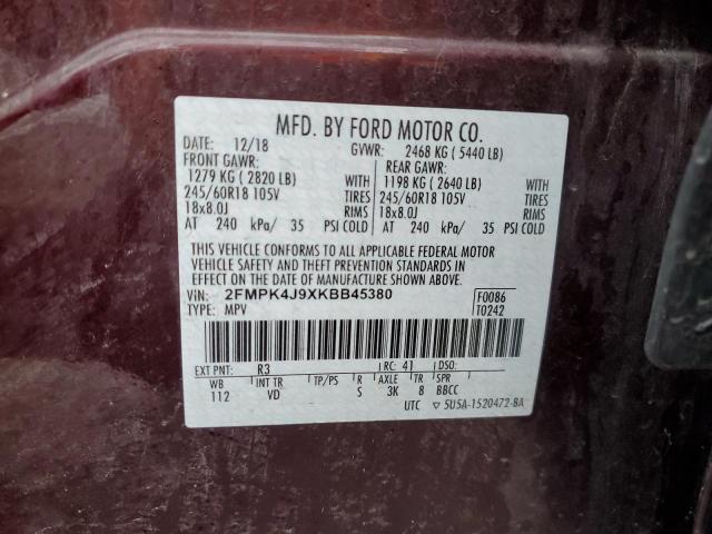 2FMPK4J9XKBB45380 2019 FORD EDGE - Image 13