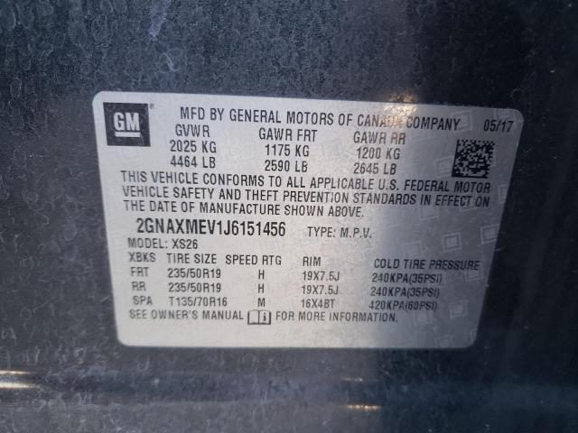 2018 CHEVROLET EQUINOX L - 2GNAXMEV1J6151456