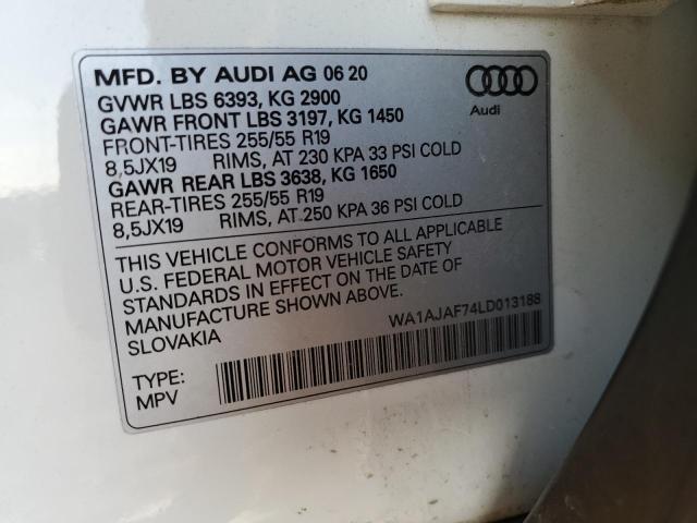 WA1AJAF74LD013188 | 2020 AUDI Q7 PREMIUM