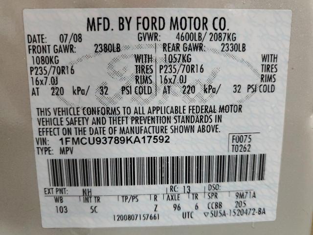 1FMCU93789KA17592 | 2009 Ford escape xlt