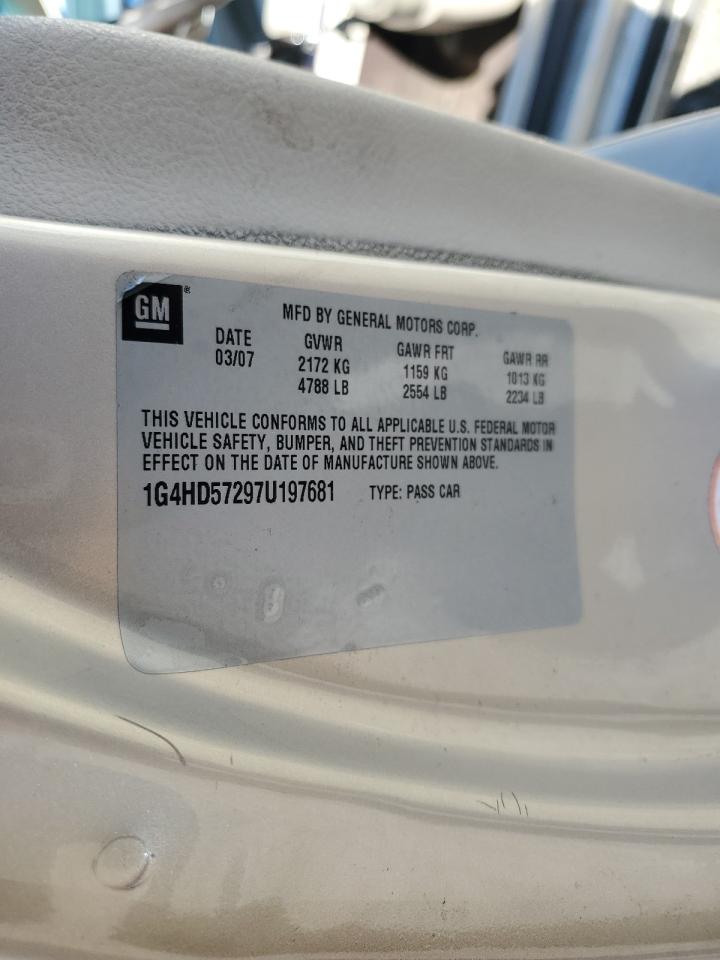 1g4hd57297u197681 1G4HD57297U197681 2007 Buick Lucerne Cxl