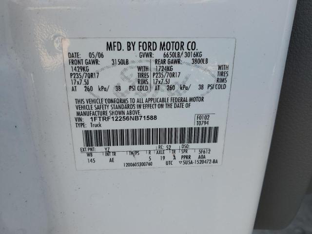 2006 Ford F150 VIN: 1FTRF12256NB71588 Lot: 79857313