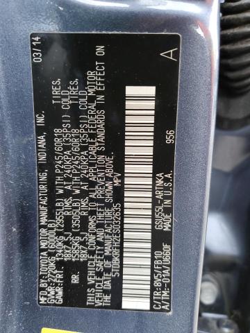 VIN 5TDBKRFH2ES032635 2014 Toyota Highlander, LE no.14