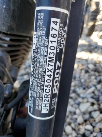 2007 HONDA VT750 JH2RC504X7M301674
