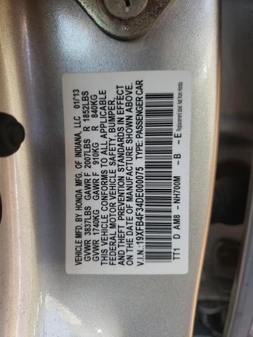 2013 Honda Civic Hybrid L VIN: 19XFB4F34DE000075 Lot: 46559414