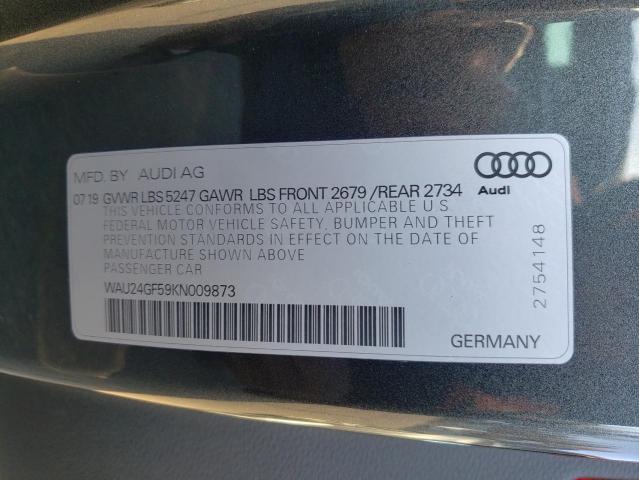 2019 AUDI S5 PRESTIG WAU24GF59KN009873