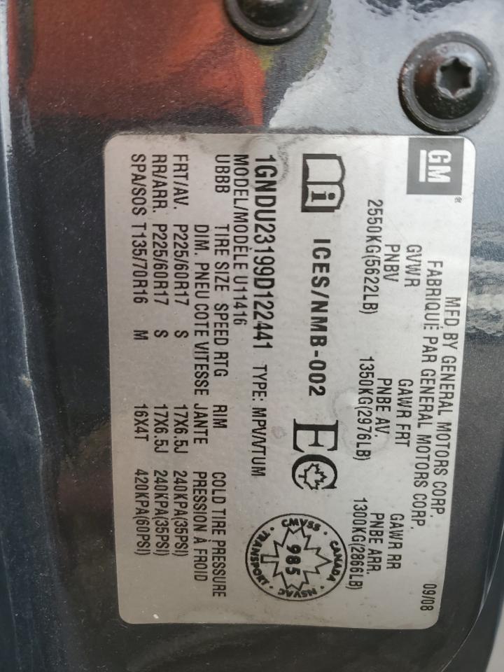 1gndu23199d122441 1GNDU23199D122441 2009 Chevrolet Uplander Ls