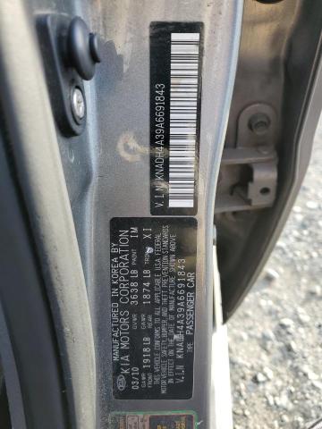 2010 Kia Rio Lx VIN: KNADH4A39A6691843 Lot: 80800453
